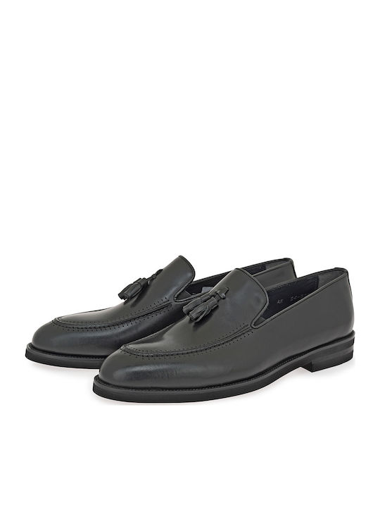 Leder Herren Mokassins in Schwarz Farbe