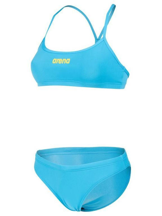 Bikini Set Sports Bra Turquoise Yellow