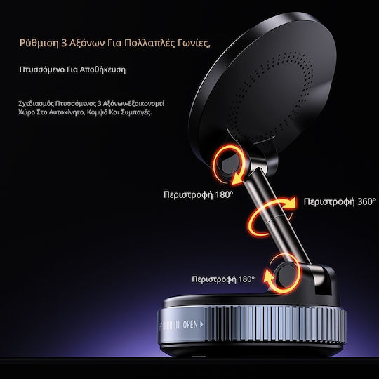 Car Mobile Mount with Magnet Black