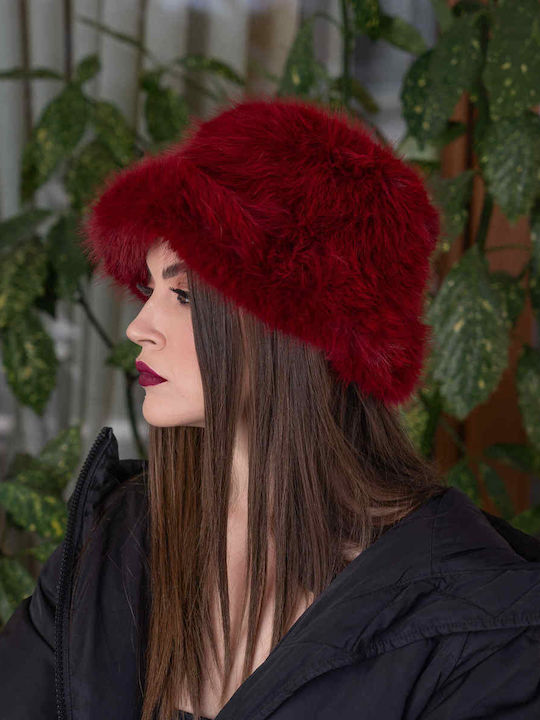 Elusso. Furry Women's Hat Burgundy
