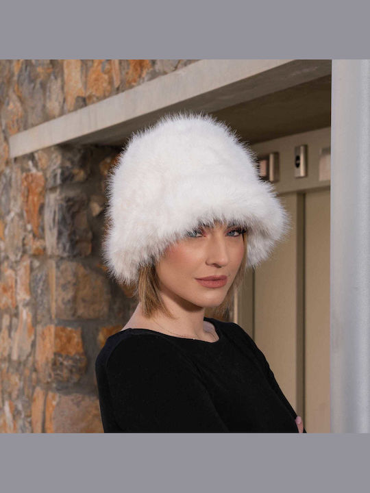 Elusso. Furry Women's Hat White