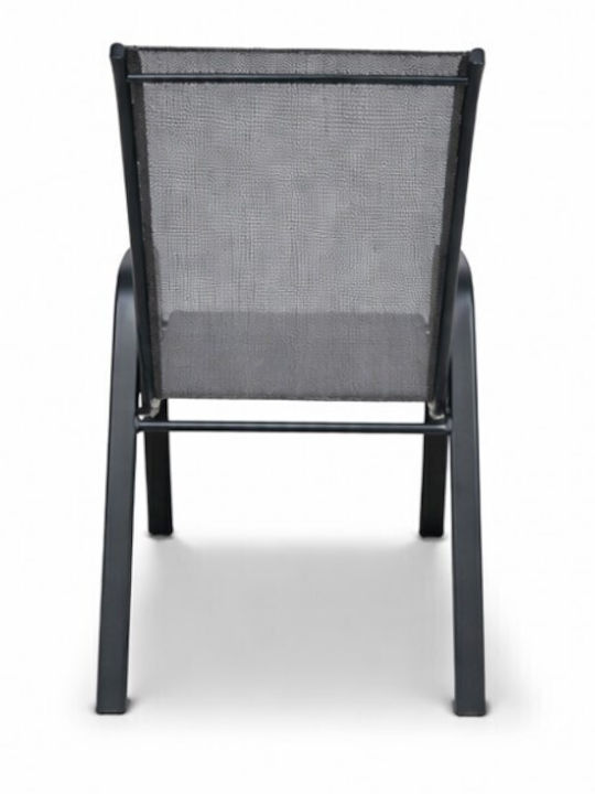 Paros 3-Pieces Dining Set for Small Outdoor Spaces Gray