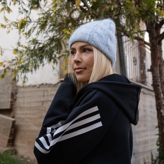 Cap Beanie Beanie Knitted in Blue color