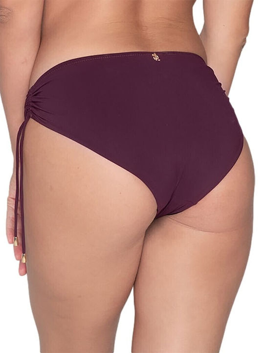 Bikini Slip High Waist Burgundy