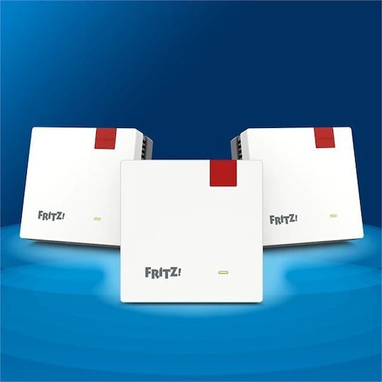 AVM FRITZ!Mesh (3-Set) WiFi Extender Dual Band (2.4 & 5GHz) 3600Mbps
