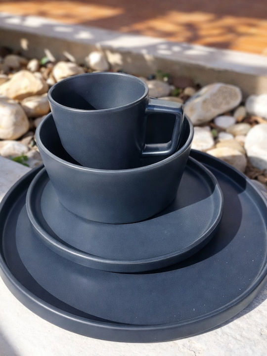 Black Ceramic Dinnerware Set 16pcs