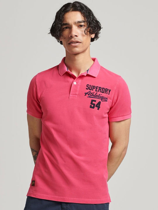 Superstate Polo Athletic T-Shirt Raspberry Pink