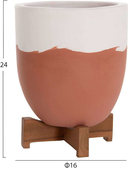 Freebox Set 2 Töpfe White & Terracotta - Teak
