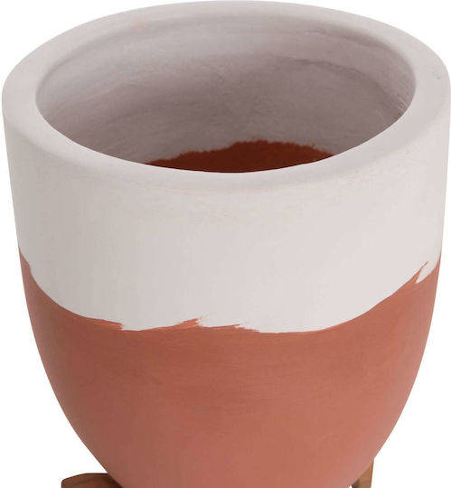 Freebox Set 2 Töpfe White & Terracotta - Teak