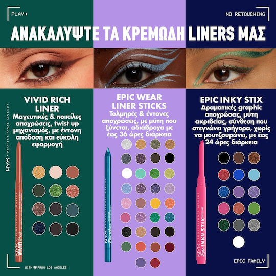 NYX Professional Makeup Epic Inky Stix Waterproof Pen Eye Liner 09 Lavender Link 1gr
