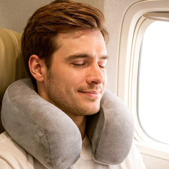 Comfortable Luxury Orthopedic Travel Pillow Gray 28x30x11cm