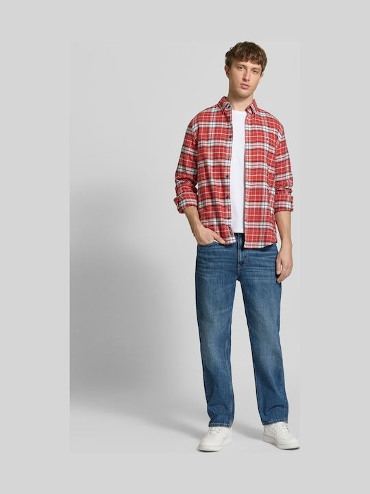 Men's Blue Regular Tapered Fit Jeans Pants