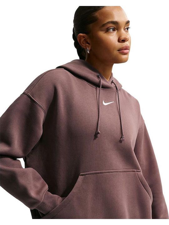 Sportswear Phoenix Long Women's Sweatshirt Hooded Brown