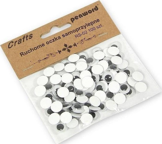 Polsirhurt Moving Peepers Decorations Rs-02 10mm Stickers 100 Pieces