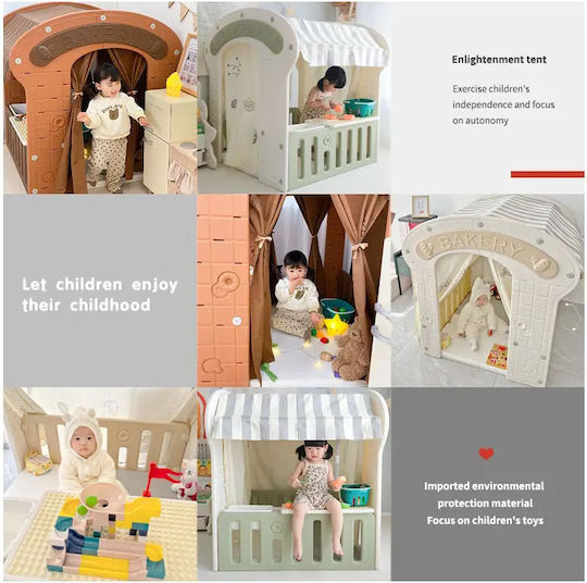 Căsuță De Joacă Pentru Copii The Happy Bakery Cu Bucătărie Roz 98x92x115cm