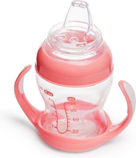 Munchkin Gentle Transition Cup Εκπαιδευτικό Μπιμπερό Πλαστικό με Λαβές Ροζ για 4m+ 118ml