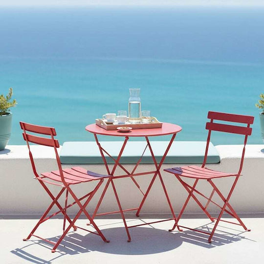 Garten- und Outdoor-Möbelsets Typsatz Speisesaal 3 Stück Terrakotta