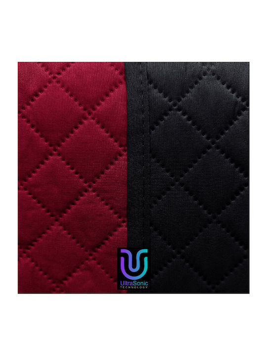 Isadore Lorraine Ultrasonic Tagesdecke Einzelbett Bordeaux-black 160x240cm