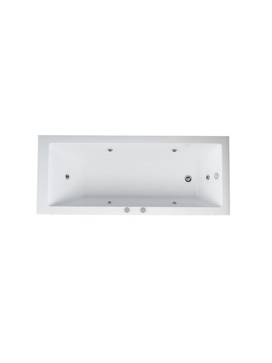 Inter Ceramic Μπανιέρα Ακρυλική με Υδρομασάζ 170x70cm