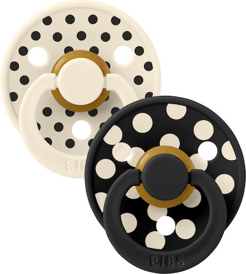 Bibs Colour Studio Collection Πιπίλες Καουτσούκ Ivory/Black για 0+ μηνών 2τμχ
