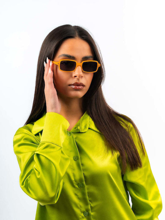 Red Raven Caldera Unisex Sunglasses with Yellow Frame and Gray Polarized Lens 46774507995470