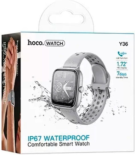 Hoco Y36 Smartwatch (Ασημί)