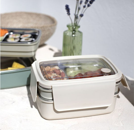 Livoo Inox Lunch Box Beige 1000ml