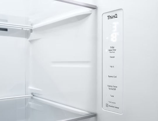 LG Ψυγείο Ντουλάπα 635lt Total NoFrost Υ179xΠ91.3xΒ73.5εκ. Inox GSXV80PZLE