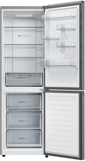 Haier Combină frigorifică 355lt Total NoFrost Î185xL59.5xA66.7cm. Inox HDPR1618ANPK