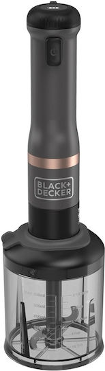 Black & Decker Hand Blender with Stainless Steel Rod Gray