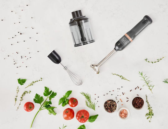 Black & Decker Hand Blender with Stainless Steel Rod Gray