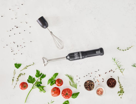 Black & Decker Ραβδομπλέντερ με Ανοξείδωτη Ράβδο Μαύρο