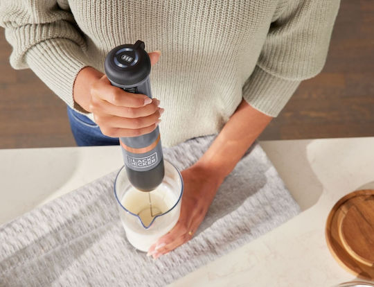 Black & Decker Ραβδομπλέντερ με Ανοξείδωτη Ράβδο Μαύρο