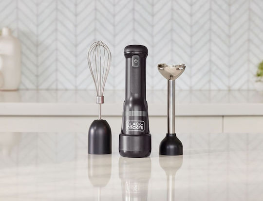 Black & Decker Ραβδομπλέντερ με Ανοξείδωτη Ράβδο Μαύρο