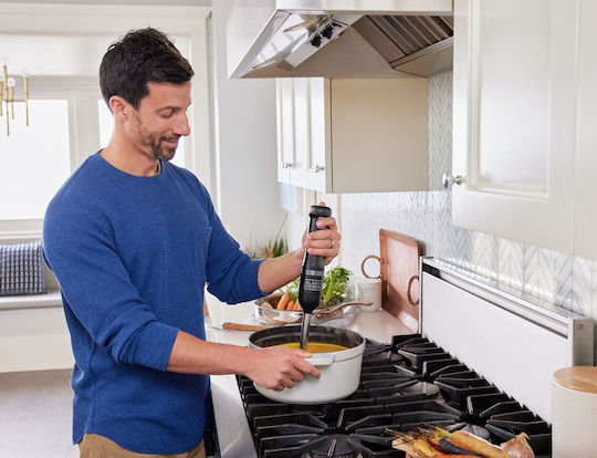 Black & Decker Ραβδομπλέντερ με Ανοξείδωτη Ράβδο Μαύρο