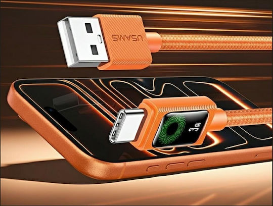 Usams USB 2.0 Cable USB-C male - USB-A 18W Orange 1.2m (SJ772USB02)