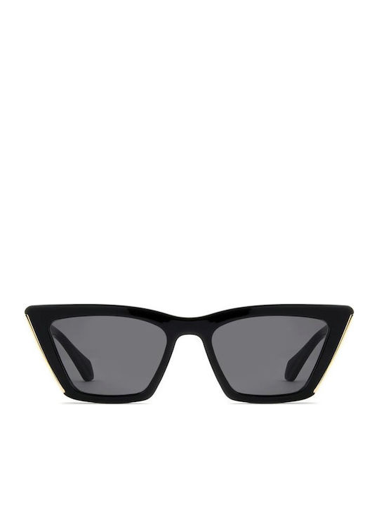 Prive Revaux Unisex Sonnenbrillen mit Schwarzem Horn umrandetem Rahmen und schwarzen Gläsern