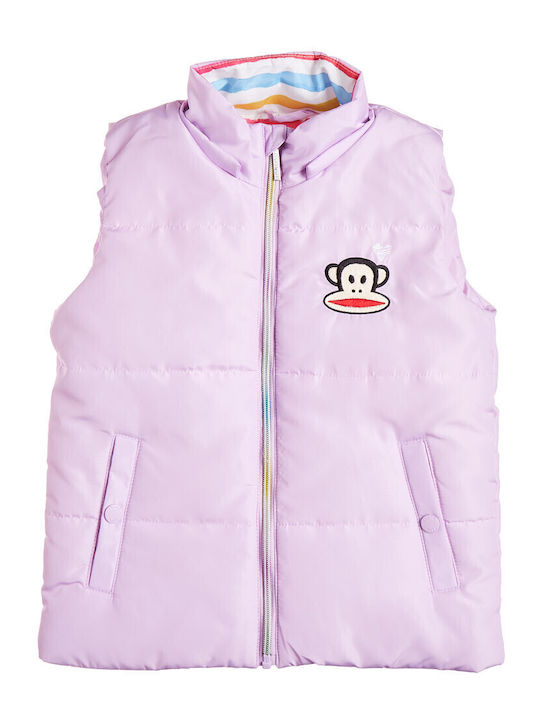 Kids' Casual Jacket Sleeveless Double Sided with Hood Lilac