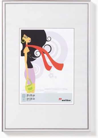 Walther Lifestyle Plastic Photo Frame with Gray Frame