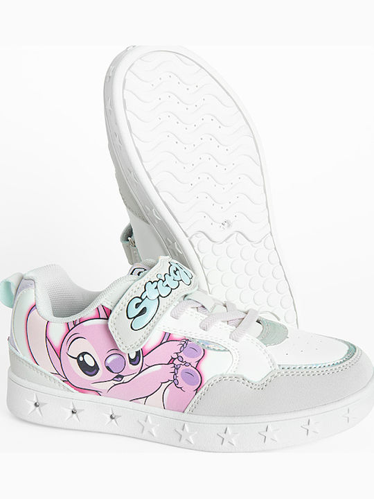 Kids Sneakers with Hoop & Loop Closure White