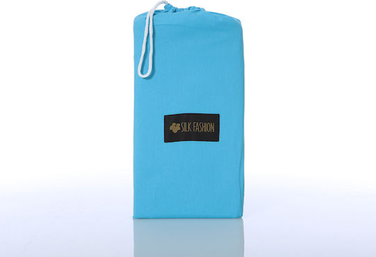 Silk Fashion Semi-Doppel 125x200cm mit Gummizug River Blue Silk Fashion Semi-Doppel 125x200cm mit Gummizug River Blue