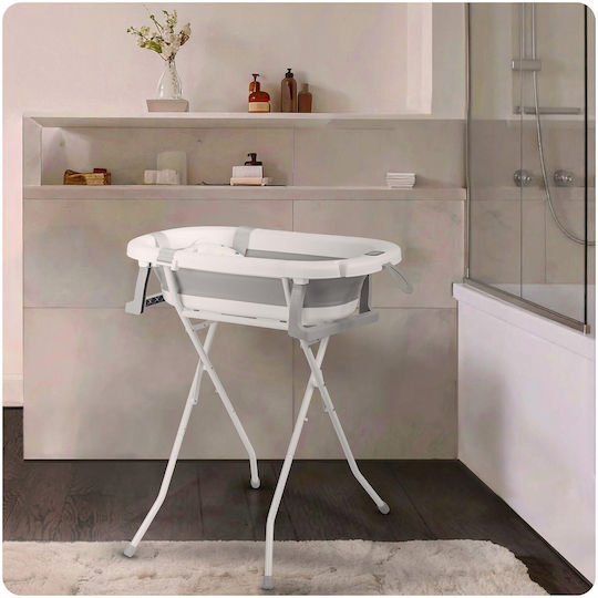 Ricokids Babybadewanne mit Basis mit Thermometer Weiß