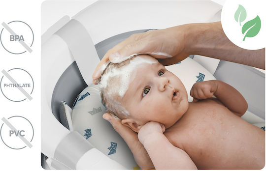 Ricokids Babybadewanne mit Basis mit Thermometer Weiß
