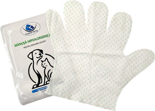 Clean Pets Trockene Waschhandschuhe Hypoallergene Hunde Katzen 6 Stück