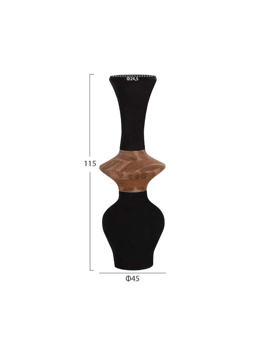Dekorative Bodenvase Beton Schwarze 45x45xHcm