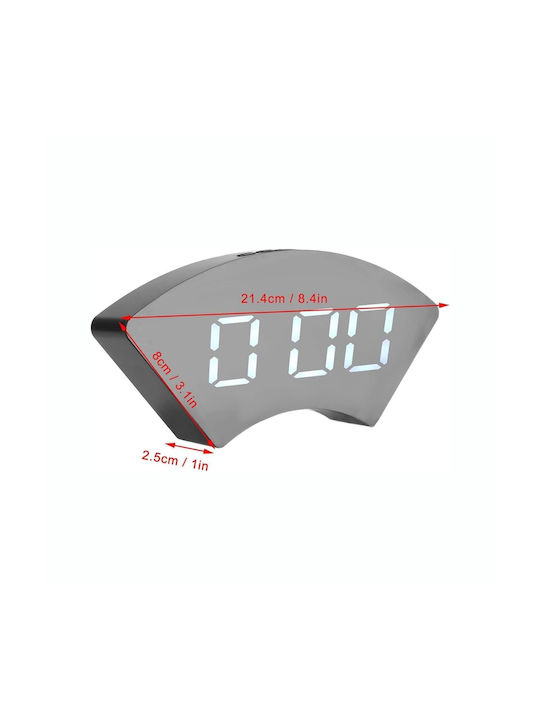 Uncle George Tabletop Digital Clock LED with Alarm Clock Black 01.06.04-0008