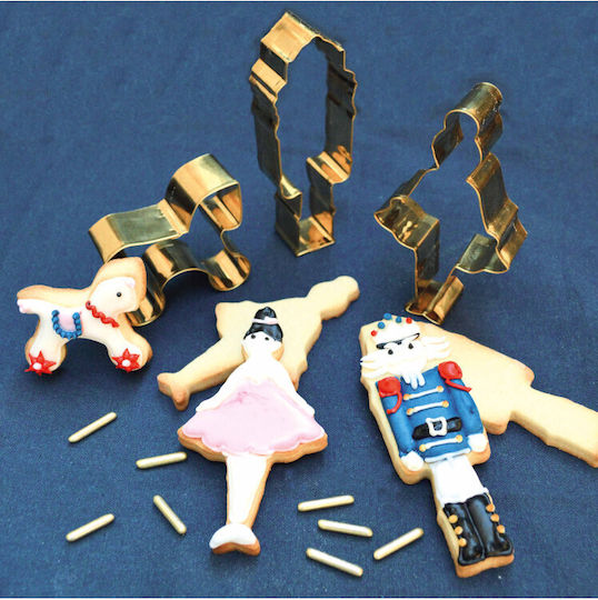 Scrap Cooking Set 3 Decupatoare Biscuiți Spărgătorul de Nuci Balerină Căluț