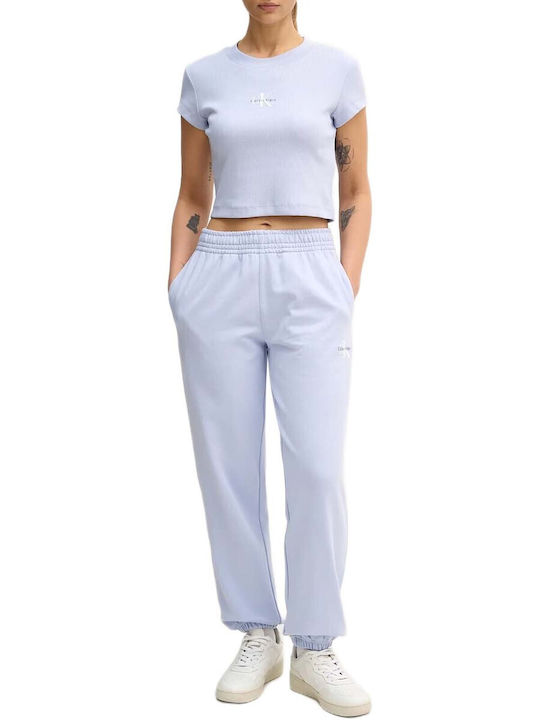 Γυναικείο Crop T-shirt Λιλά