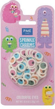 Multicoloured Edible Eye Decorations Sprinkle Charms 25gr 0.9oz Pme