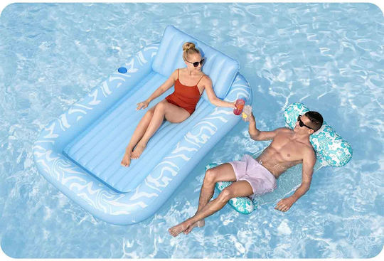 Bestway Saltea Gonflabilă Pentru Plajă Albastru Deschis 214x155cm